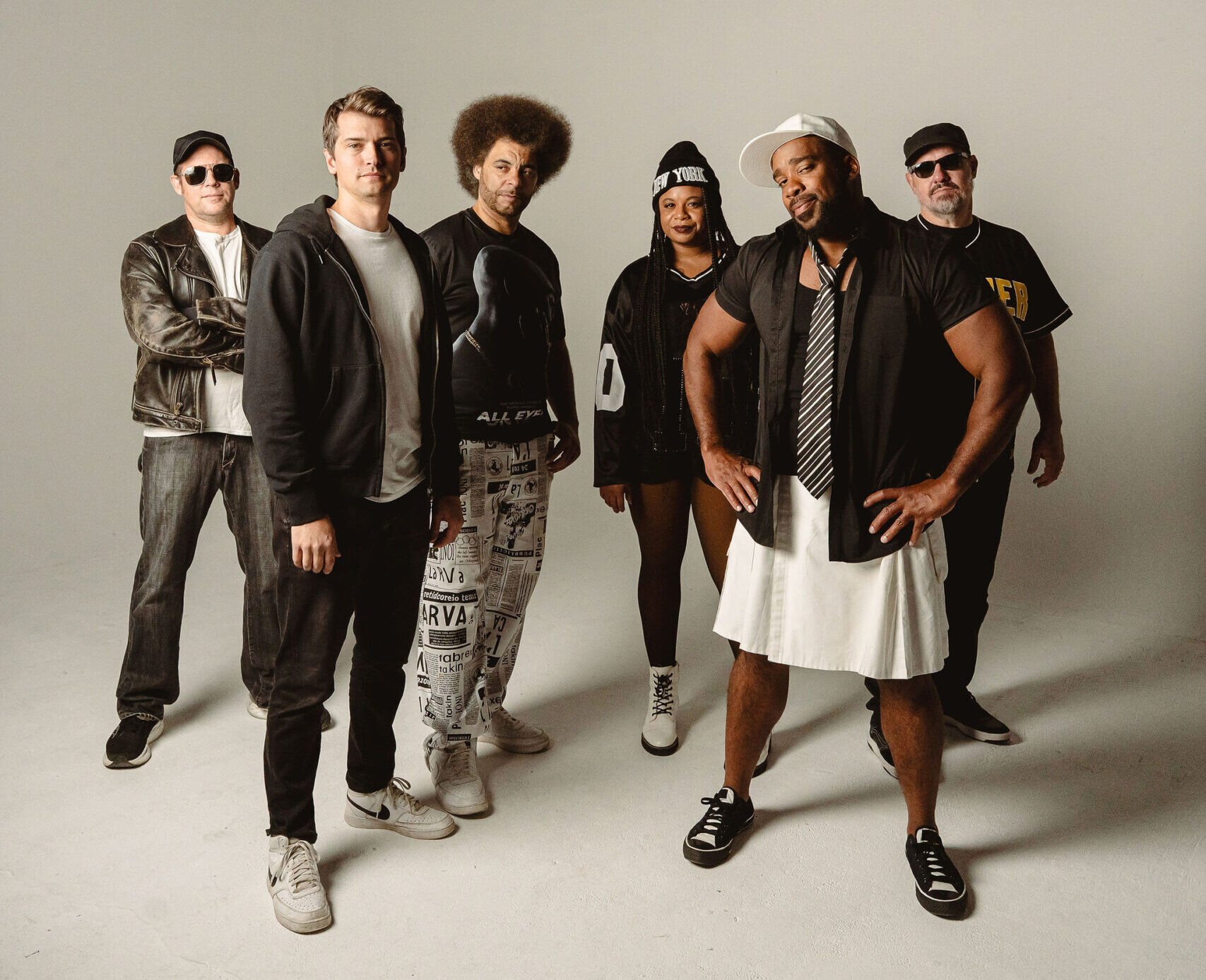 Little Moses Jones 90s and 2000s R&B and Hip-Hop wedding band performing live on stage — full ensemble show
